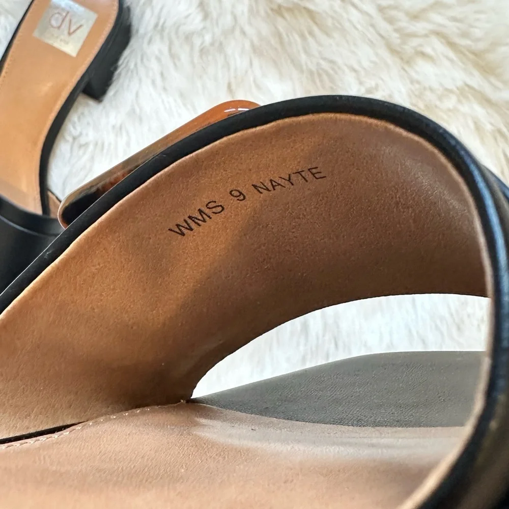 DV by Dolce Vita Black Mule with Block Heel Size 9 - Picture 5 of 5